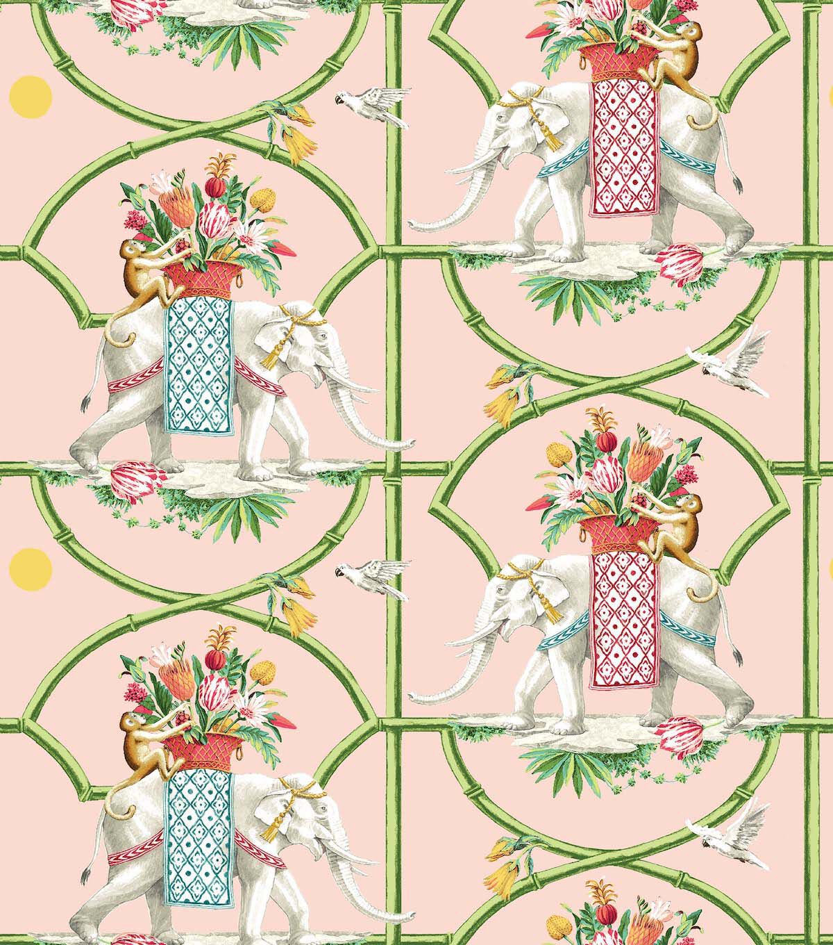 Harrison Howard 20.5' x 18' Petal Chinoiserie Peel & Stick Wallpaper