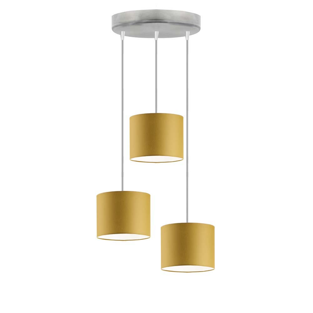 Lampa wisząca regulacja PUEBLO Srebrny/ Musztardowy