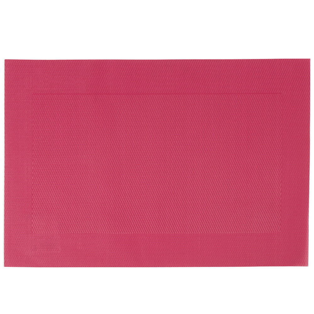 Set de table rectangulaire plastique rose fuchsia