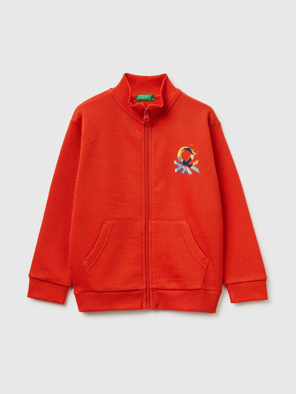 Organic cotton zip-up sweatshirt