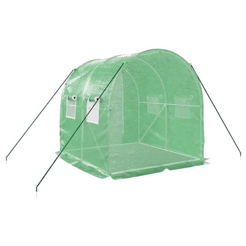 NNEVL Greenhouse with Steel Frame Green 4 m&sup2; 2x2x2 m
