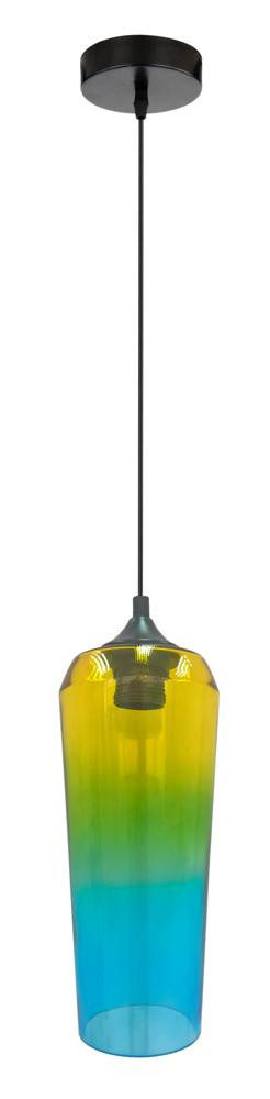 Lampa wisząca czarno-niebieska EOL 1xE27x60W wym: 120x11x11 cm Candellux