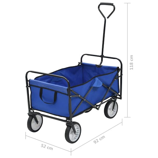 NNEVL Folding Hand Trolley Steel Blue