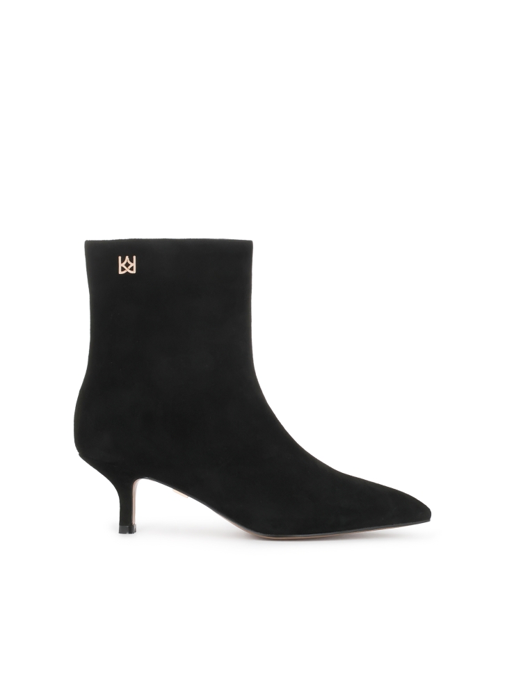 Black suede monogrammed boots from KAZAR