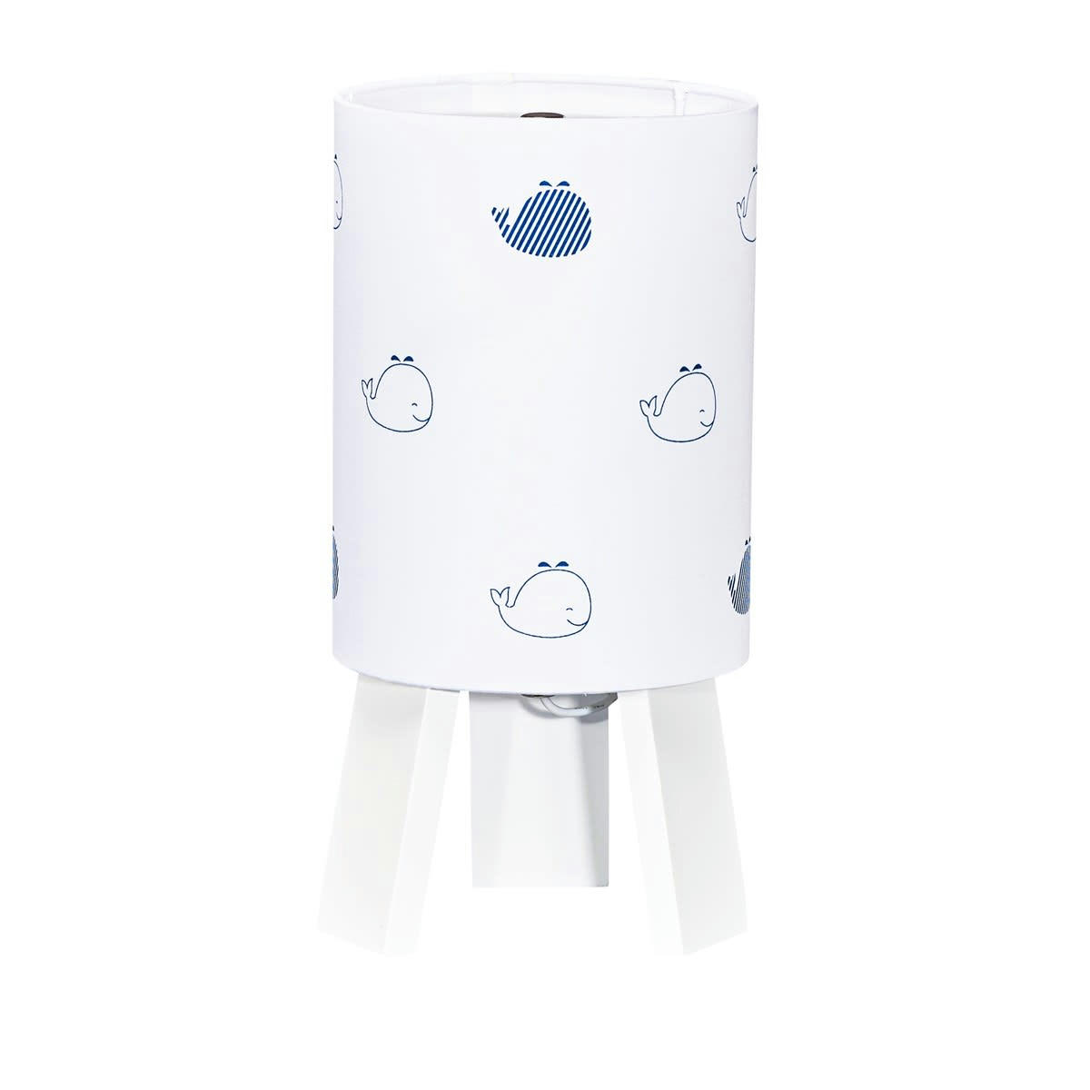 BLUE BALEINE - Lampe de chevet en coton blanc