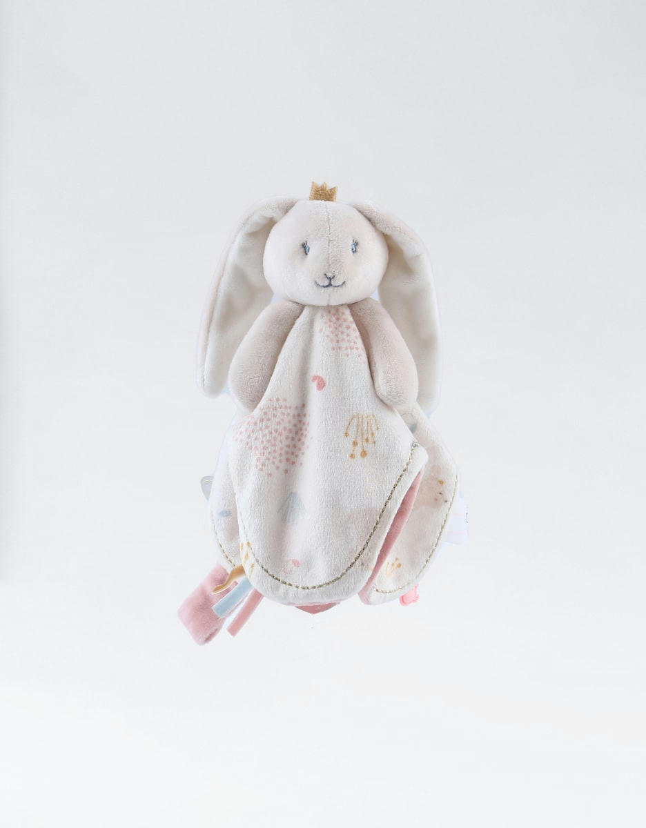 - Doudou Pili en Veloudoux, écru/rose clair