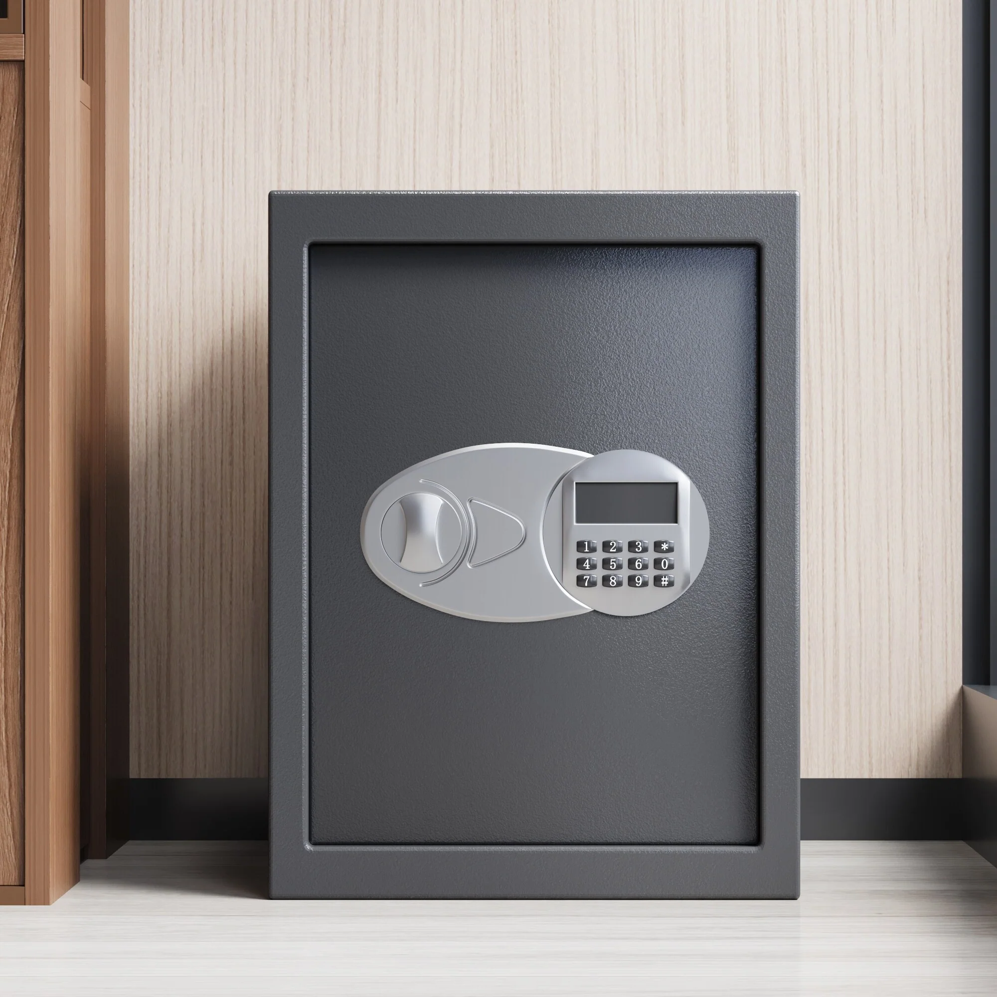 Basics Steel Security Safe with Electronic Keypad for Secure Documents, Cash, Money, Jewelry, Passports For Home Office