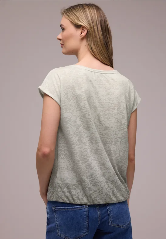 Dropped Shoulder Shirt im Ausbrenner-Look