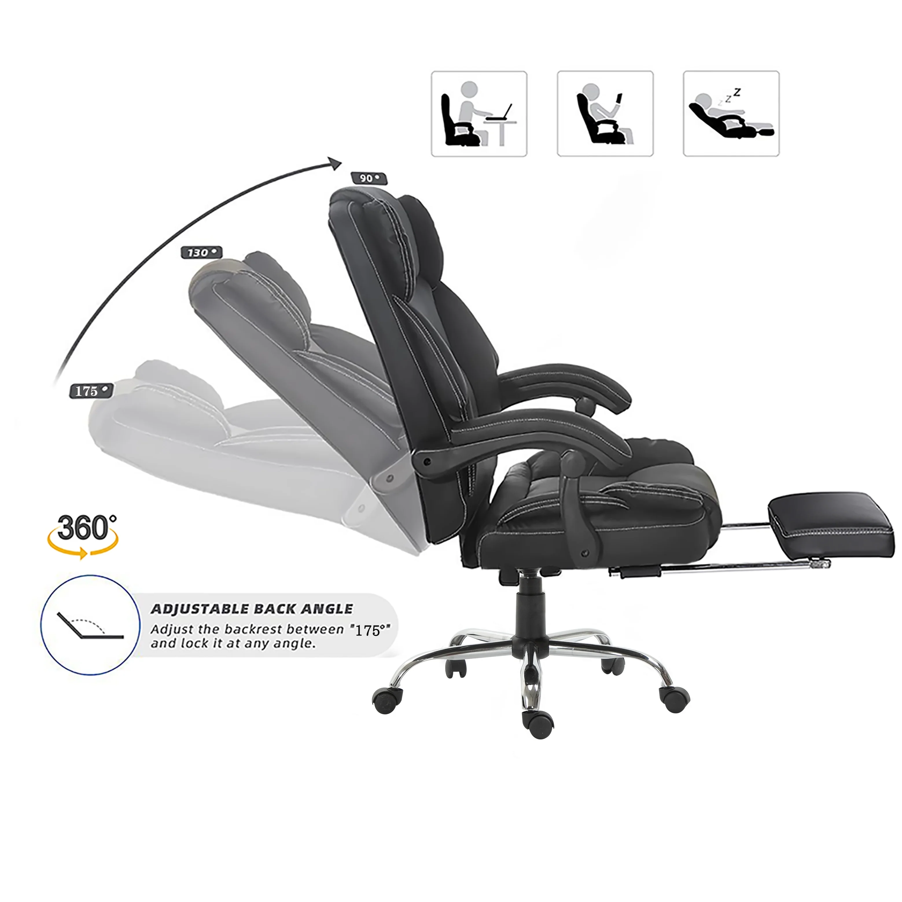 Ergonomic Office Chair Executive PU Leather