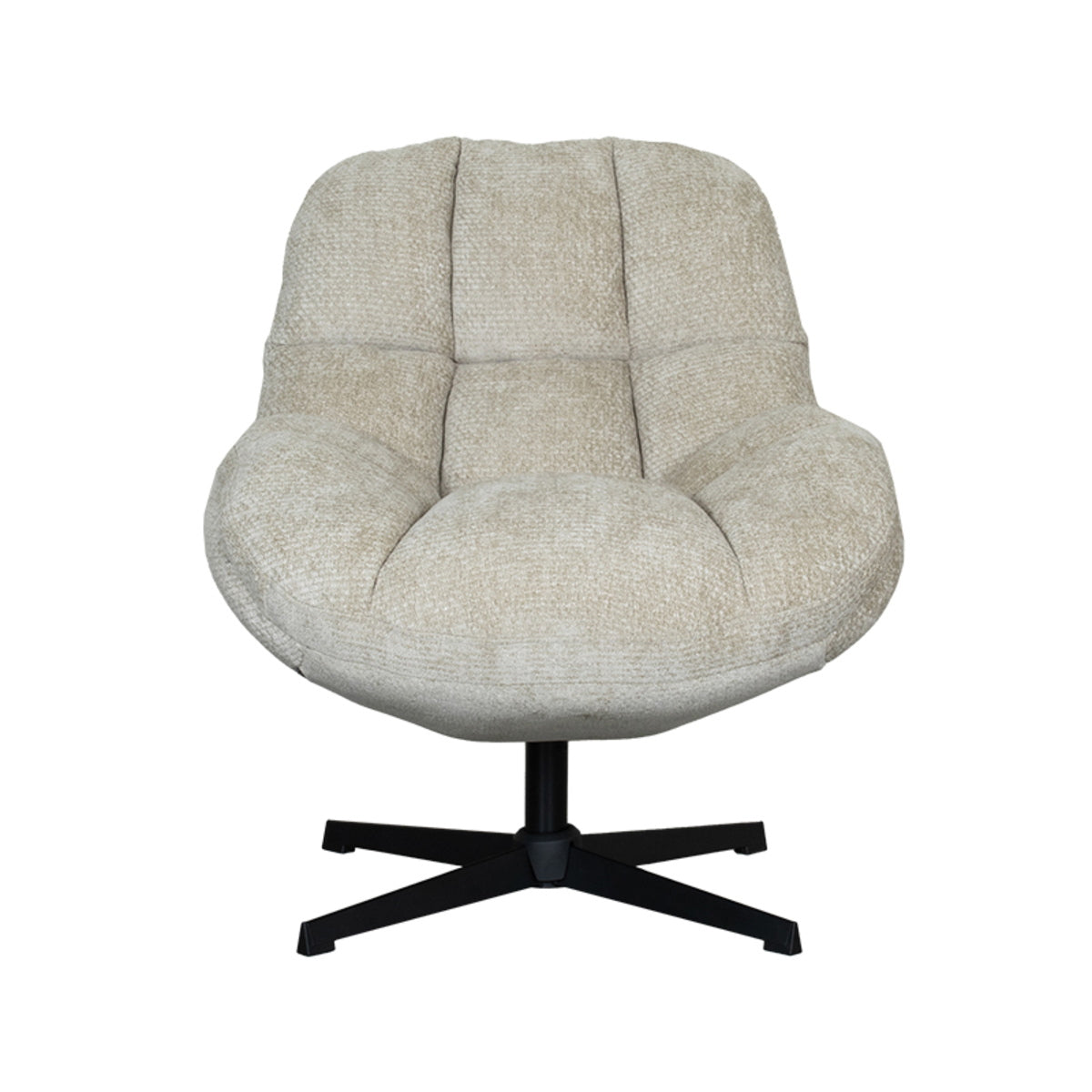 LABEL51 Fauteuil Huxley - Grijs Stof - Draaibaar