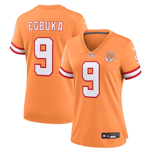 Emeka Egbuka  Tampa Bay Buccaneers Nike Women's 50th Season Game Jersey - Creamsicle/White/Red