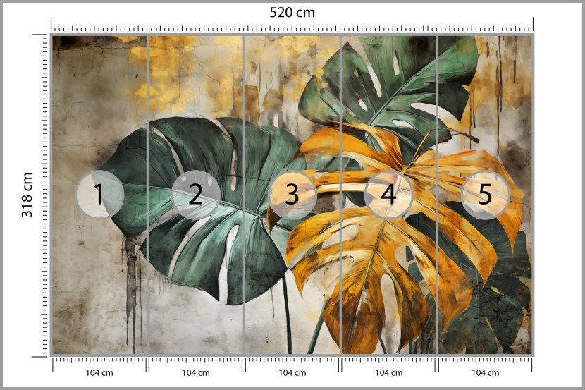 Fototapeta Abstrakcyjne Monstery Na Betonie 520x318cm