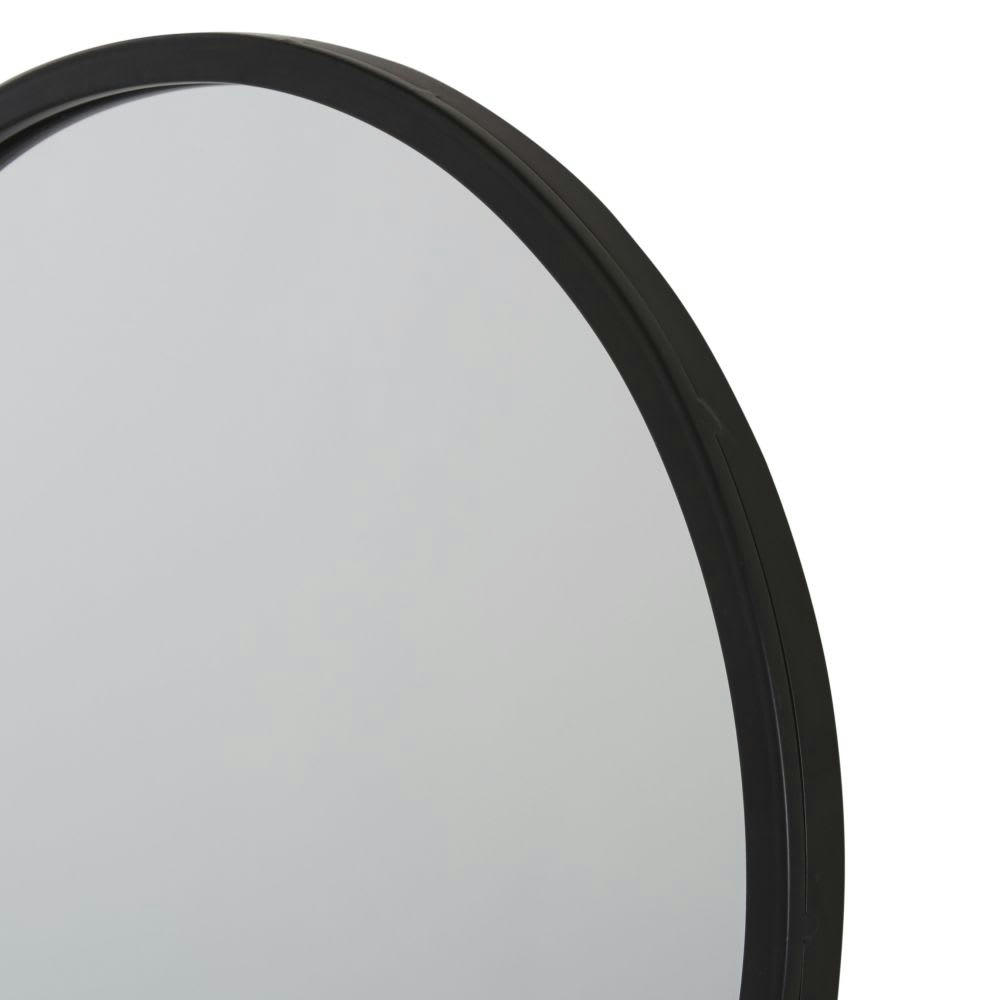 ANDREA - Miroir ovale en métal noir 41x120