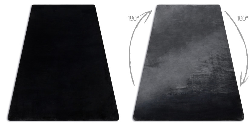 Dywan POSH Shaggy czarny gruby, pluszowy, antypoślizgowy, do 80x150 cm