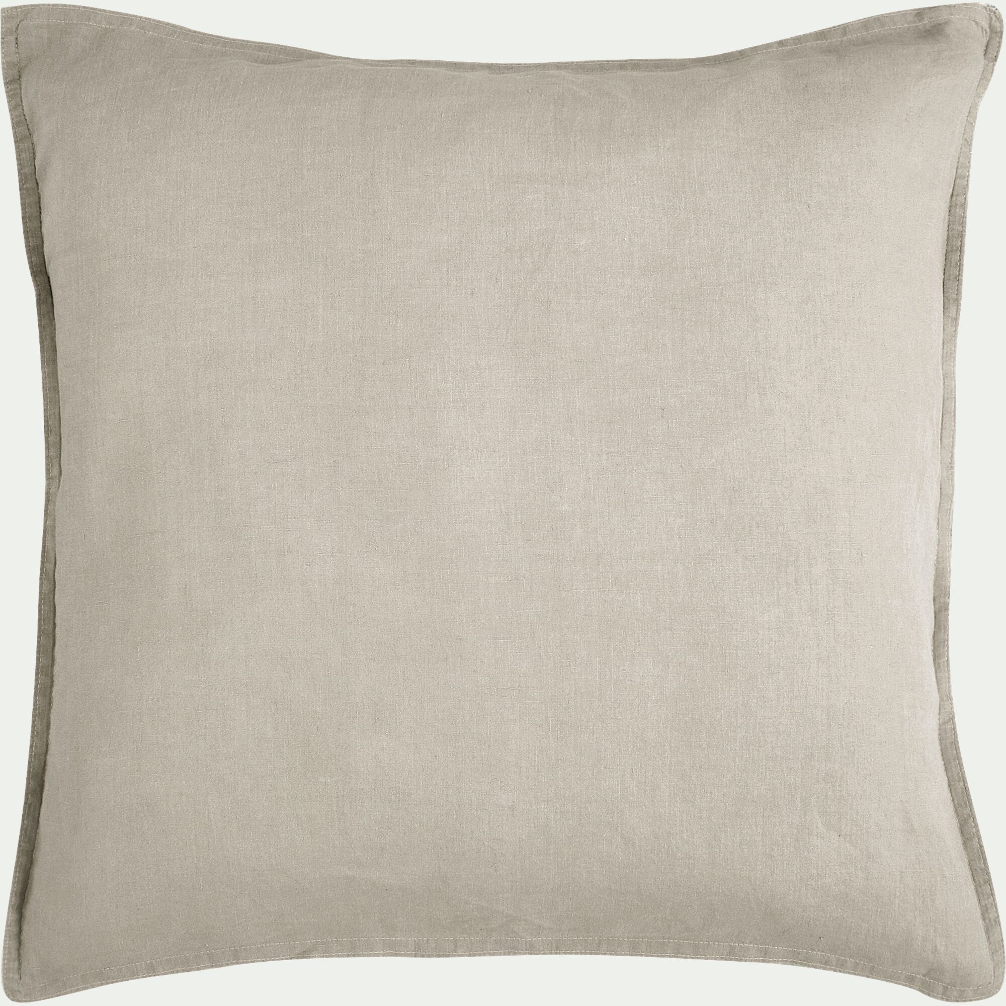 VENCE - Linge de lit uni en lin lavé - beige