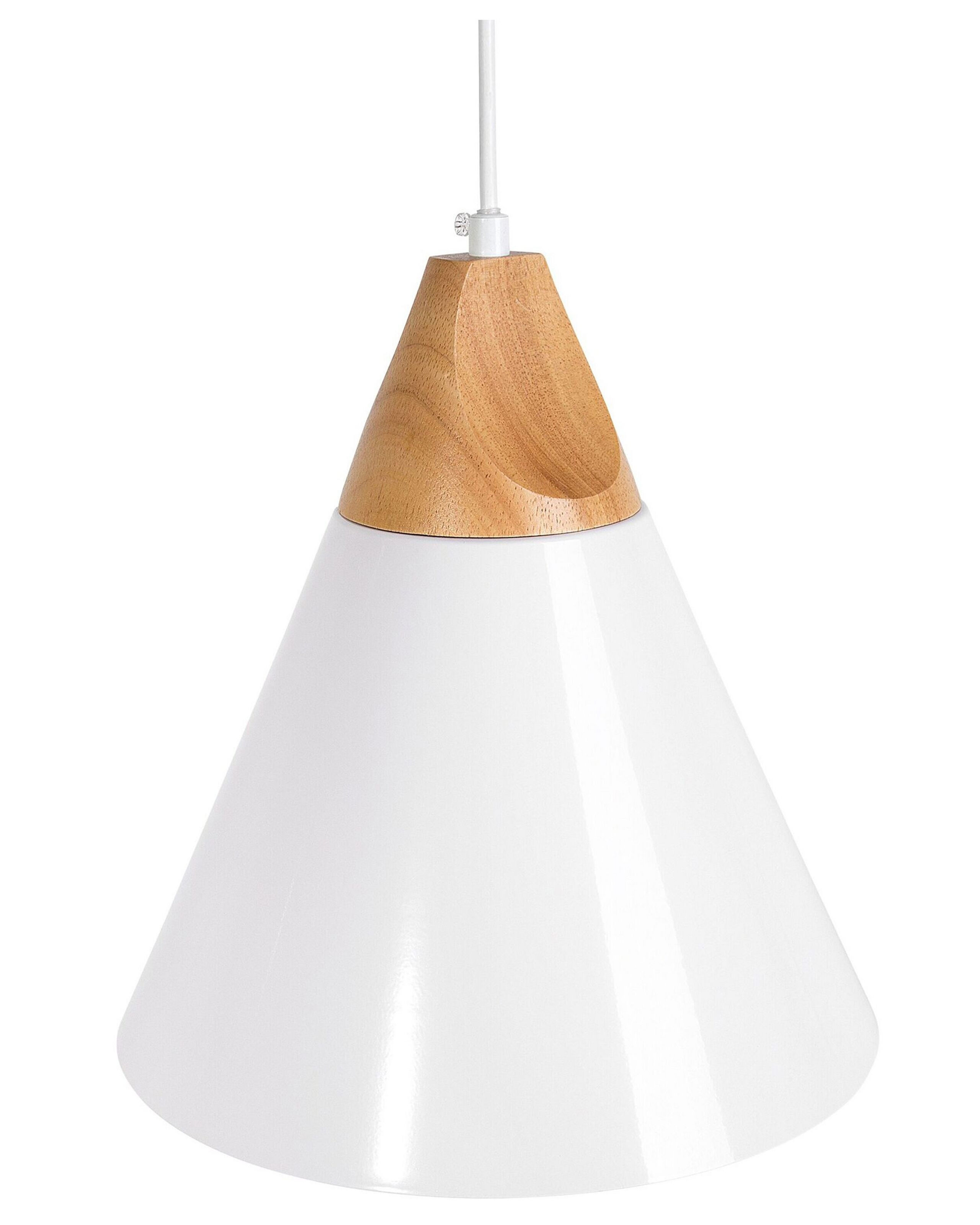 Lampa wisząca aluminium stożek biała
