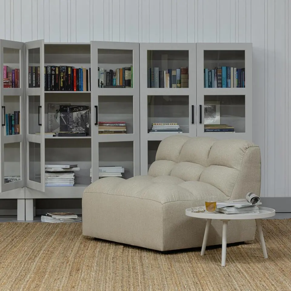 WOOOD Pepper Fauteuil - Stof - Zand - 79x100x92