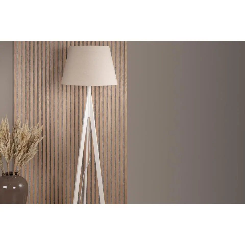 Svea - Nala vloerlamp - 160 cm - linnen - wit
