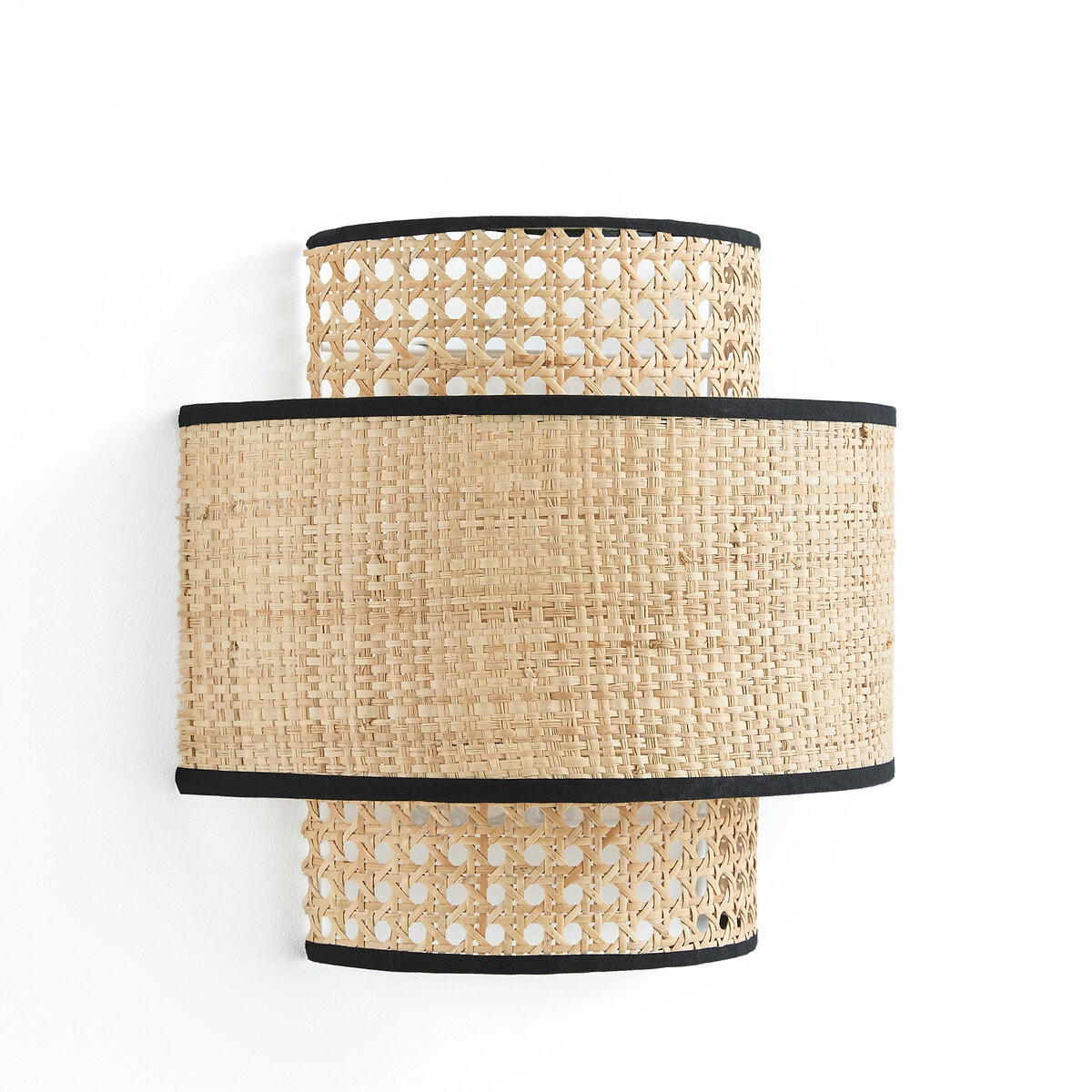 Applique double en cannage et raphia, Dolkie
