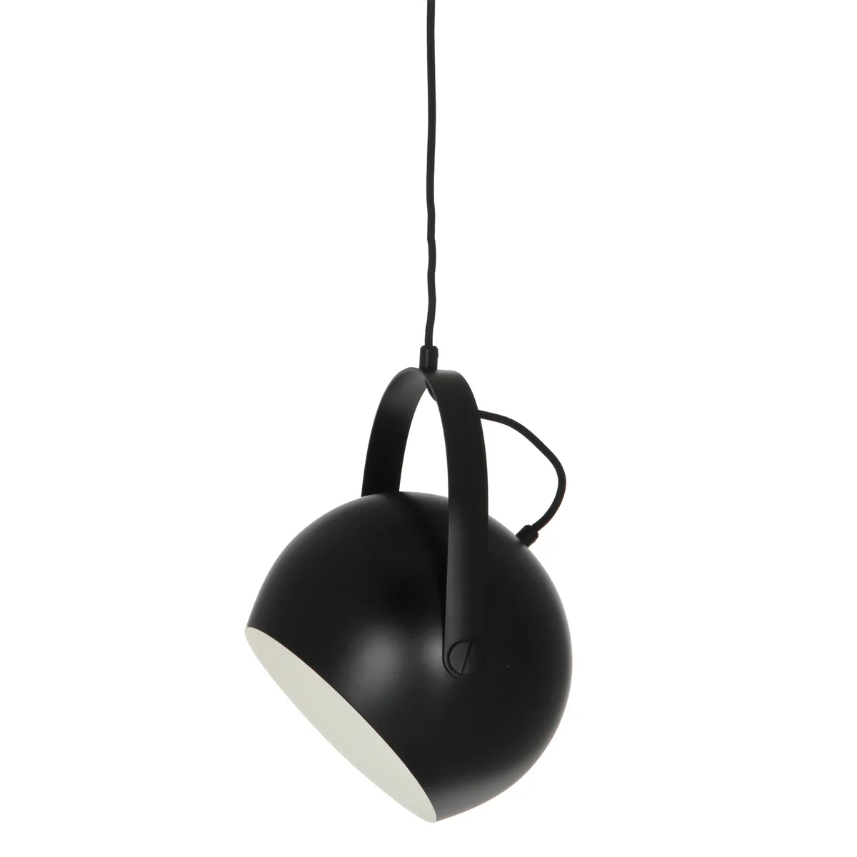 Frandsen - Ball Pendelleuchte mit Griff Ø 19 cm, schwarz / weiß