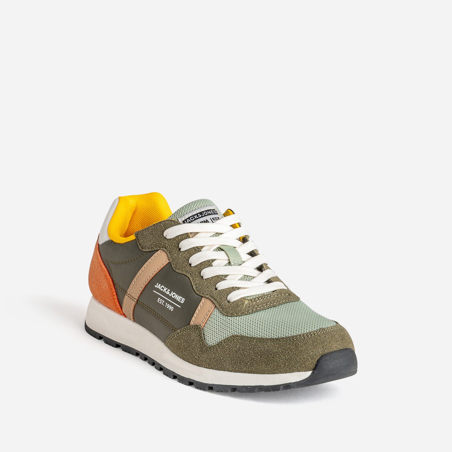 Tennis JACK&JONES kaki, vert amande, jaune