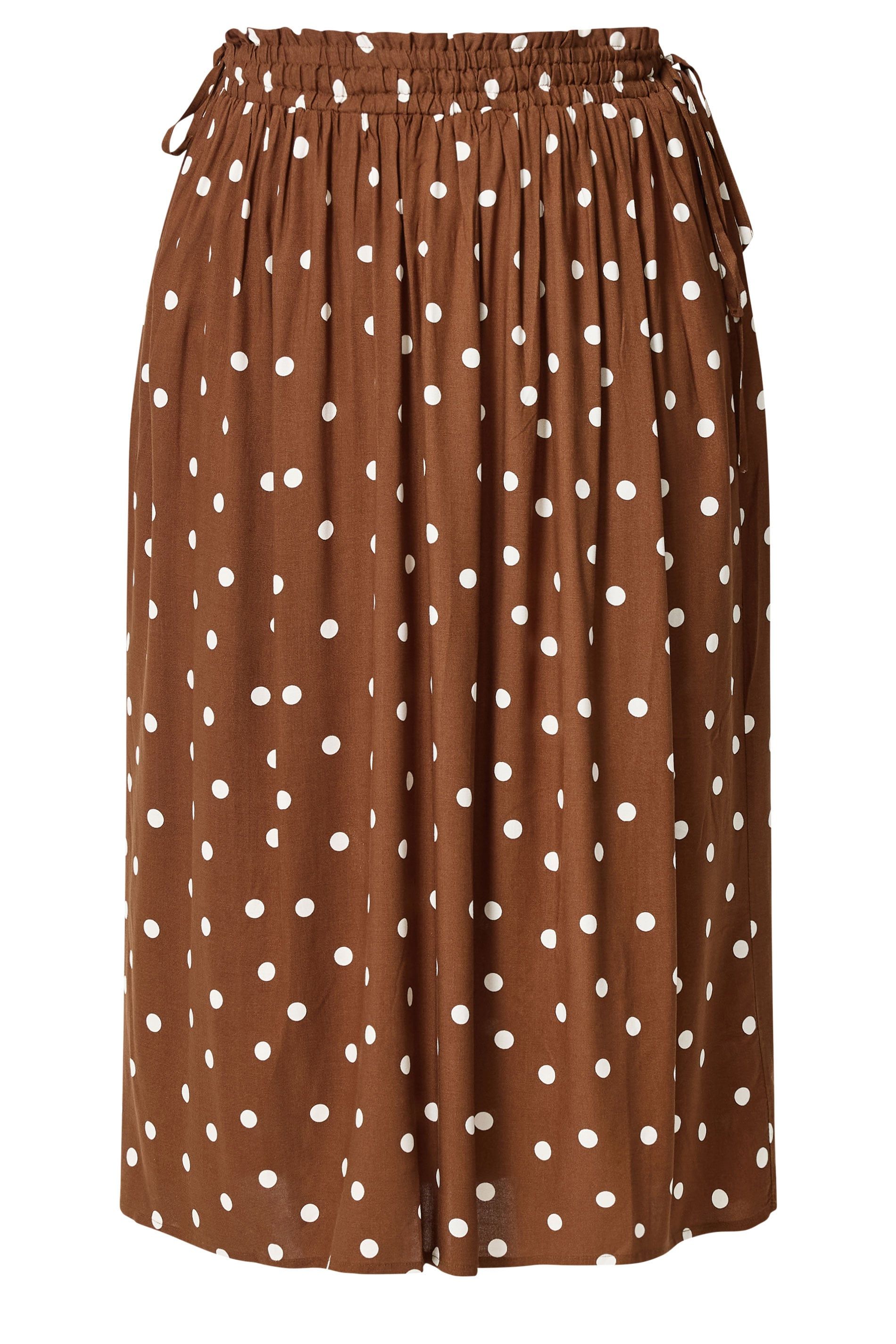 Yours Polka Dot Midi Skirt