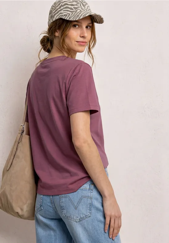 T-Shirt mit Rundhals und Herzdetail