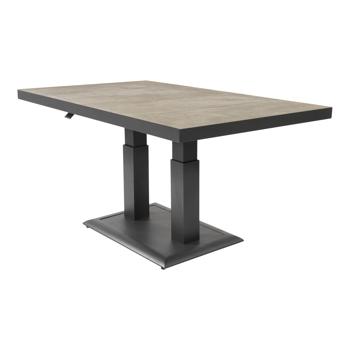 Lesli Living tuintafel Murcia - grijs - 140x85x50∕72cm