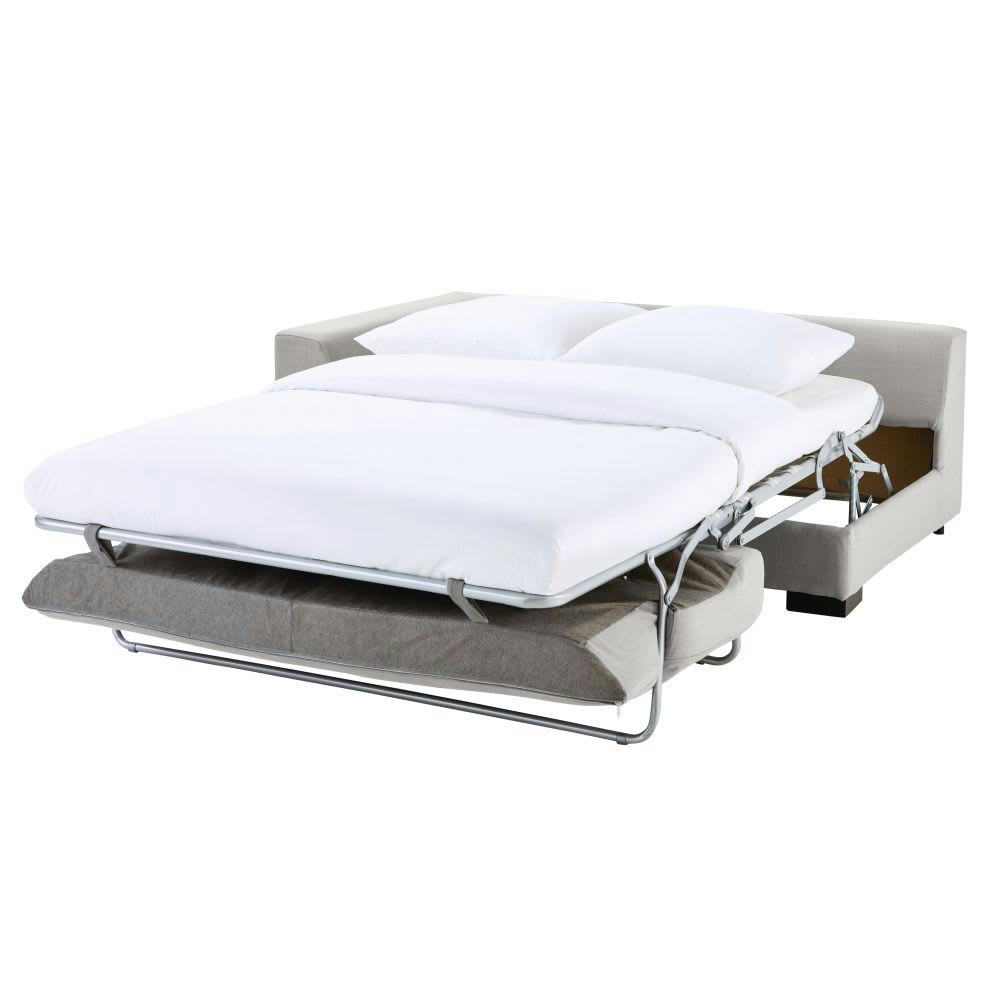Terence - Accoudoir gauche pour canapé convertible modulable 2 places gris clair