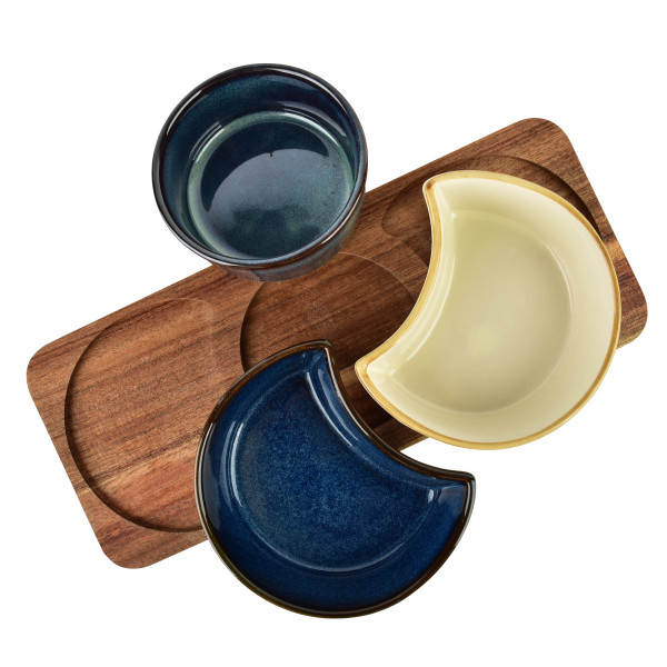 MODERN KITCHEN Deska z 3 miskami 2x150ml 120ml
