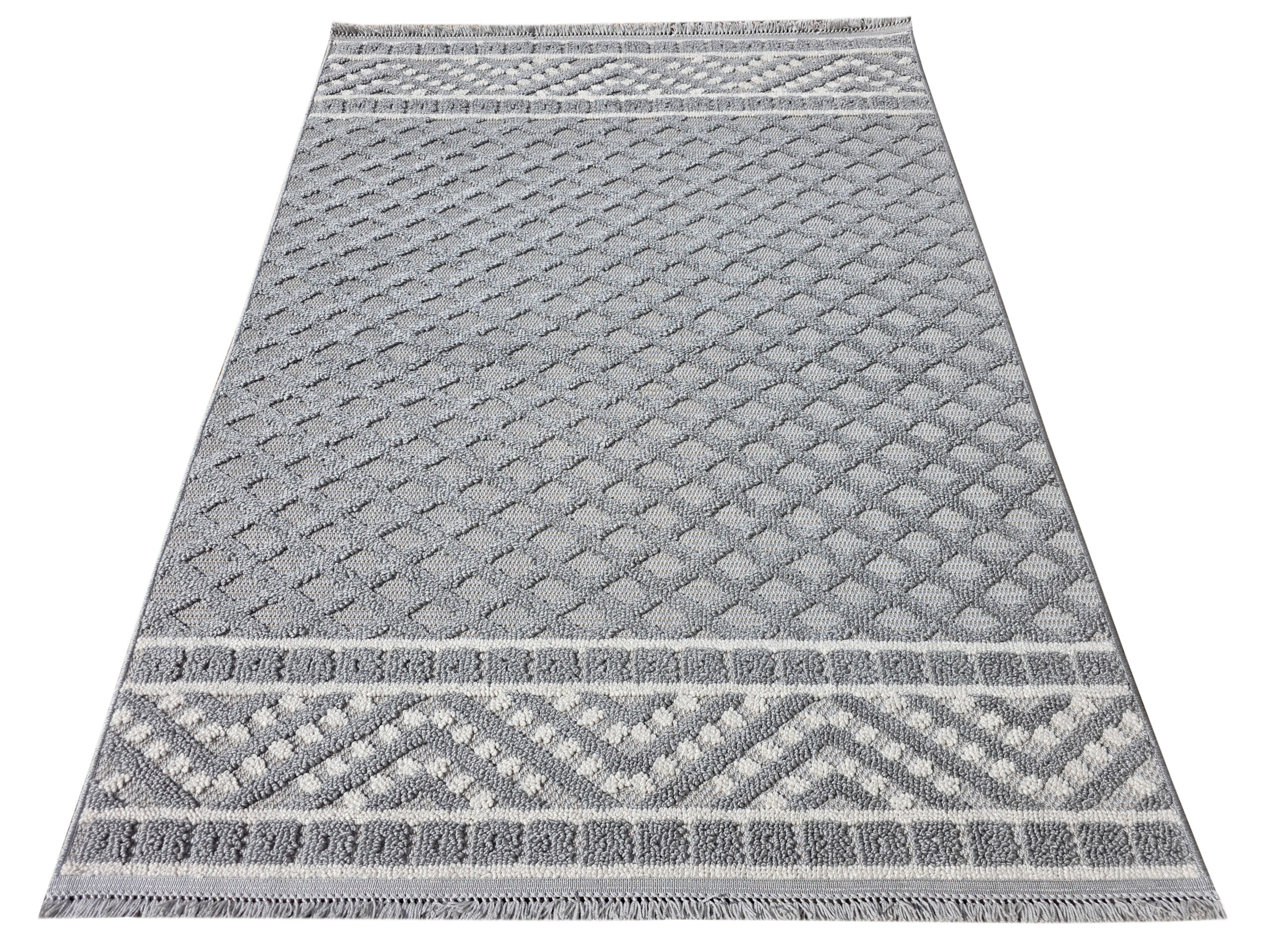 Dywan szary boucle Milano 027 idealny do pokoju salonu 080x200