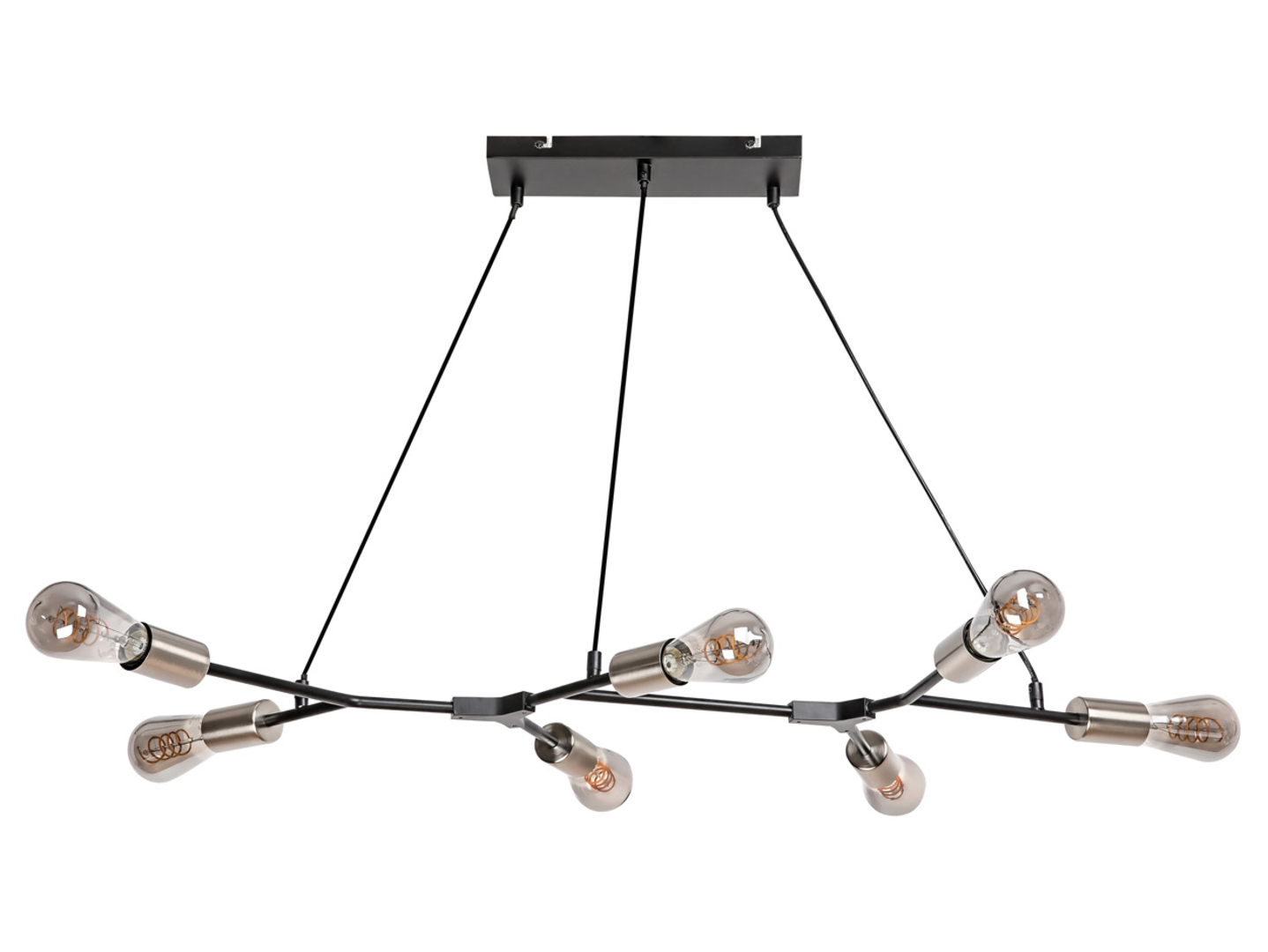 Lampa wisząca Branwen 7-punktowa metalowa czarna