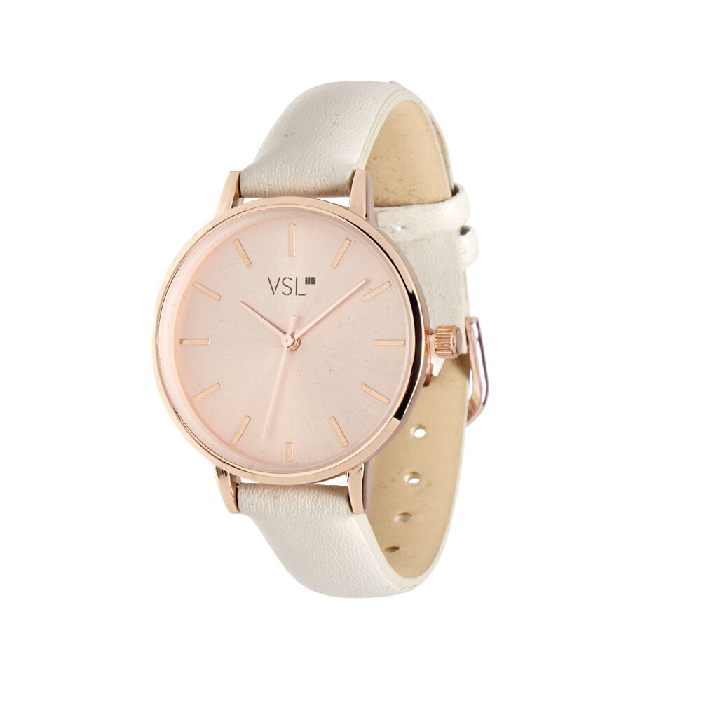 Ensemble montre et bracelet femme rose gold et beige