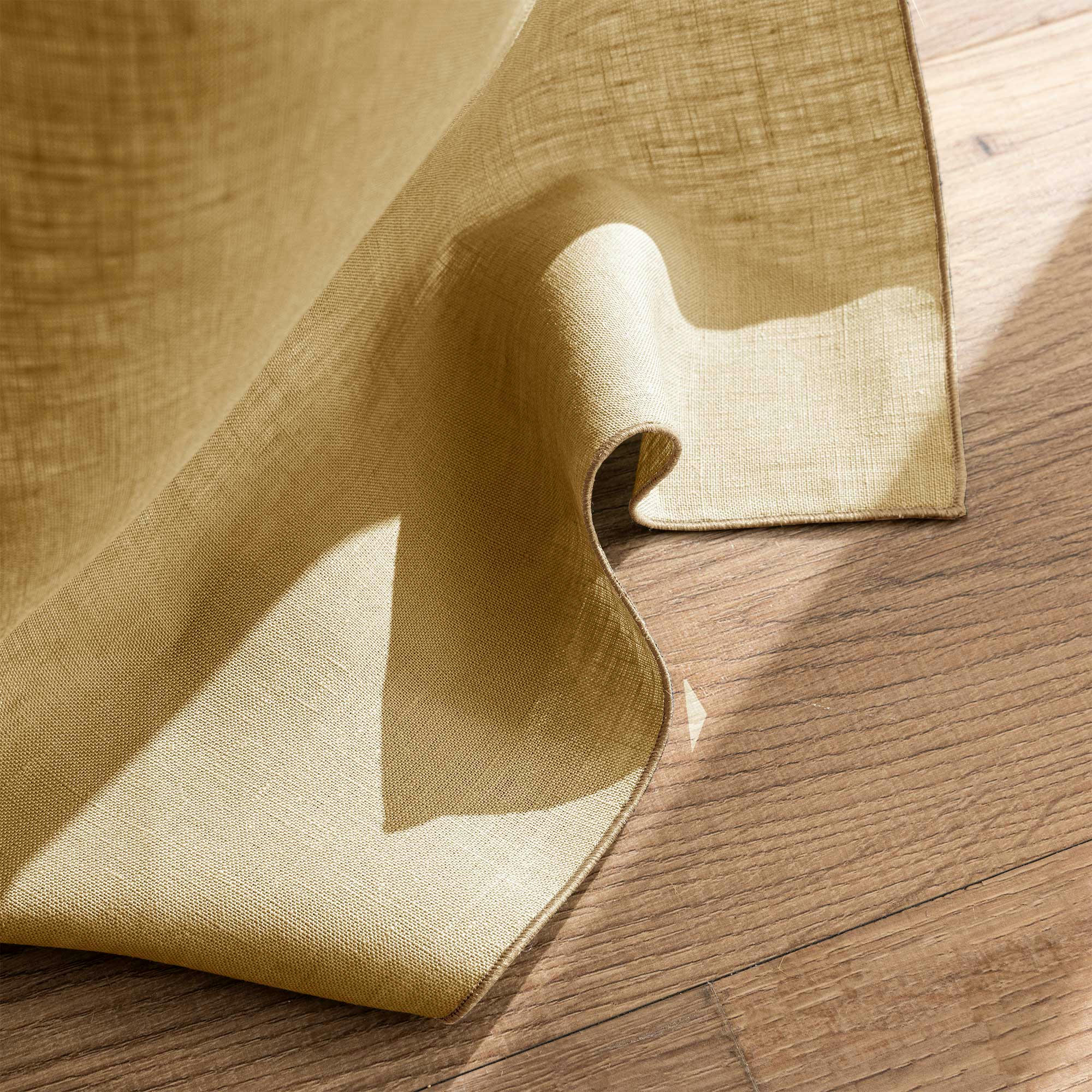 AUTOUR DU LIN - Rideau à œillets en pur lin lavé  150x260cm Caramel