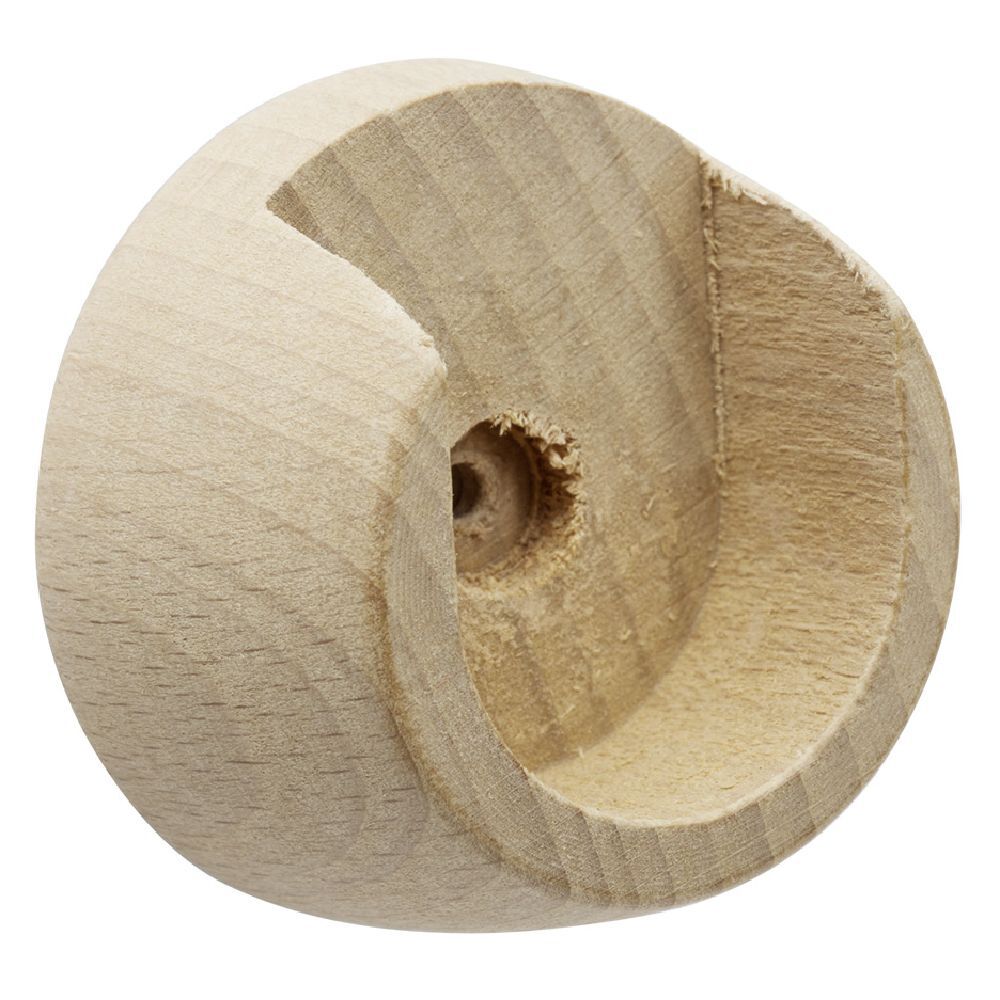 Support pour tringle naissance en bois naturel Ø28mm x2