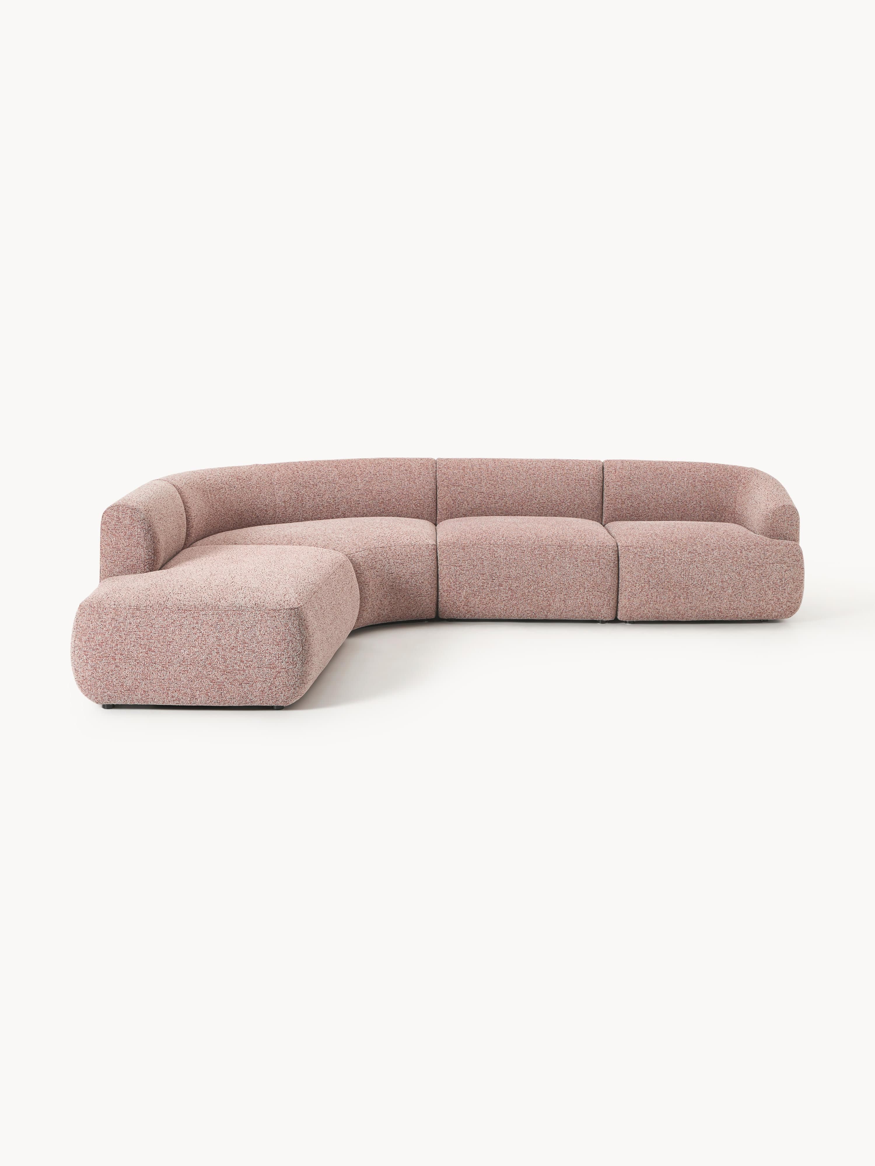Modulares Bouclé-Ecksofa Sofia (4-Sitzer)