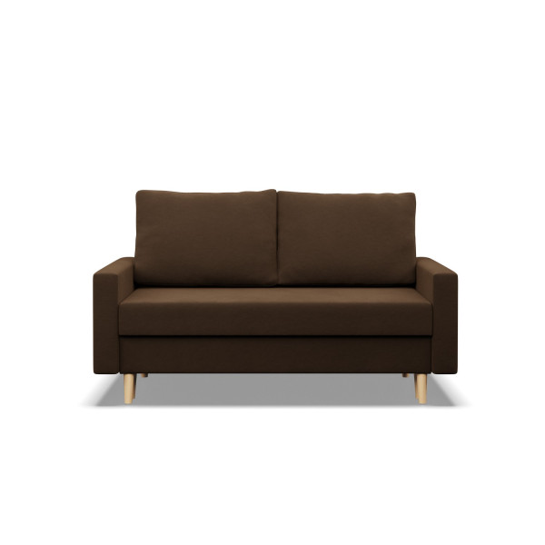 Sofa kanapa z funkcją spania BRĄZOWA