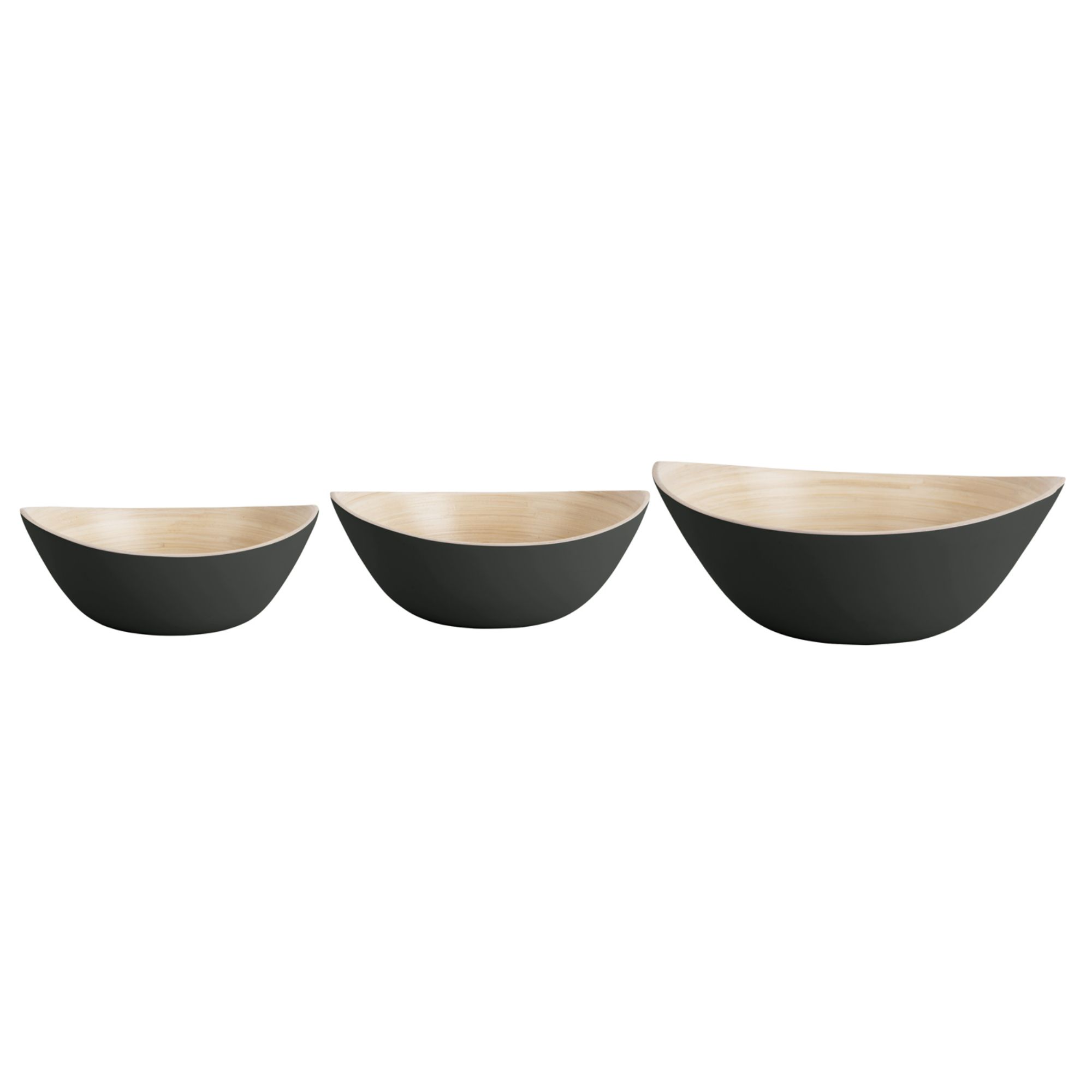 Present Time schaal Puro Oval - zwart - 30x24.5x12cm