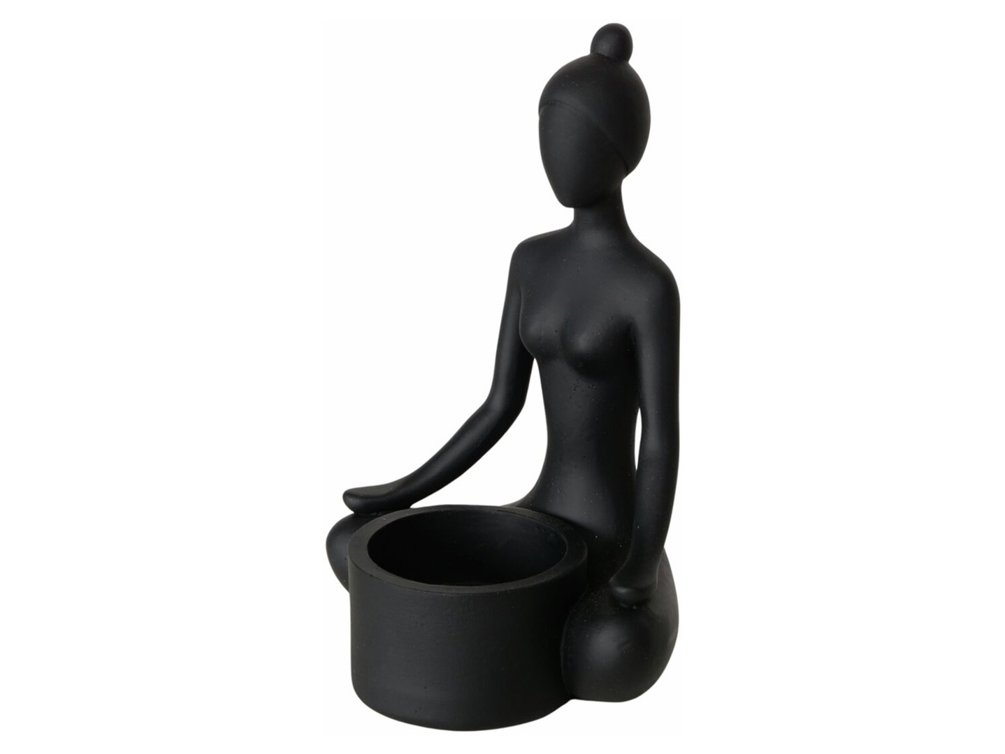 Świecznik na tealight Yoga 15 cm czarny mix wzorów