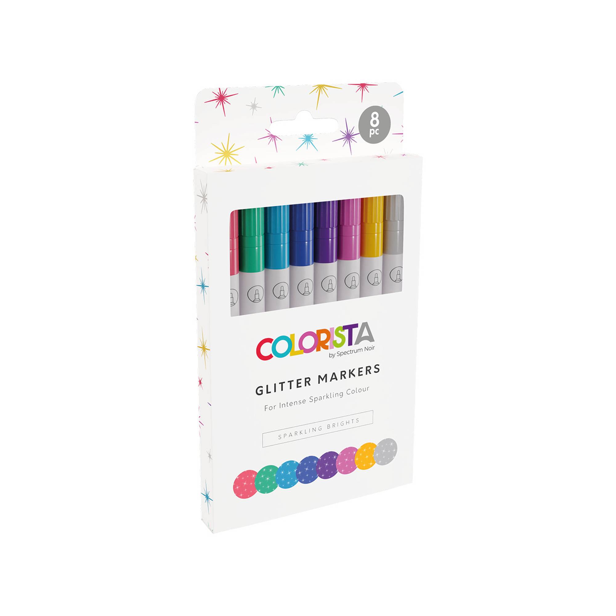 Colorista Sparkling Bright Glitter Markers 8 Pack