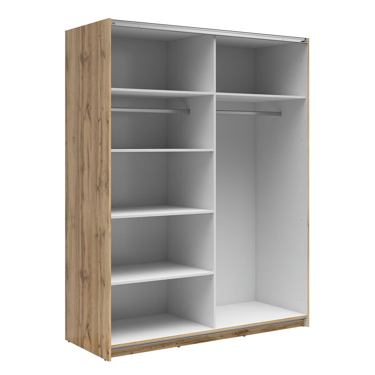 - Armoire 2 portes L153 x H195 cm panneaux agglomérés naturel