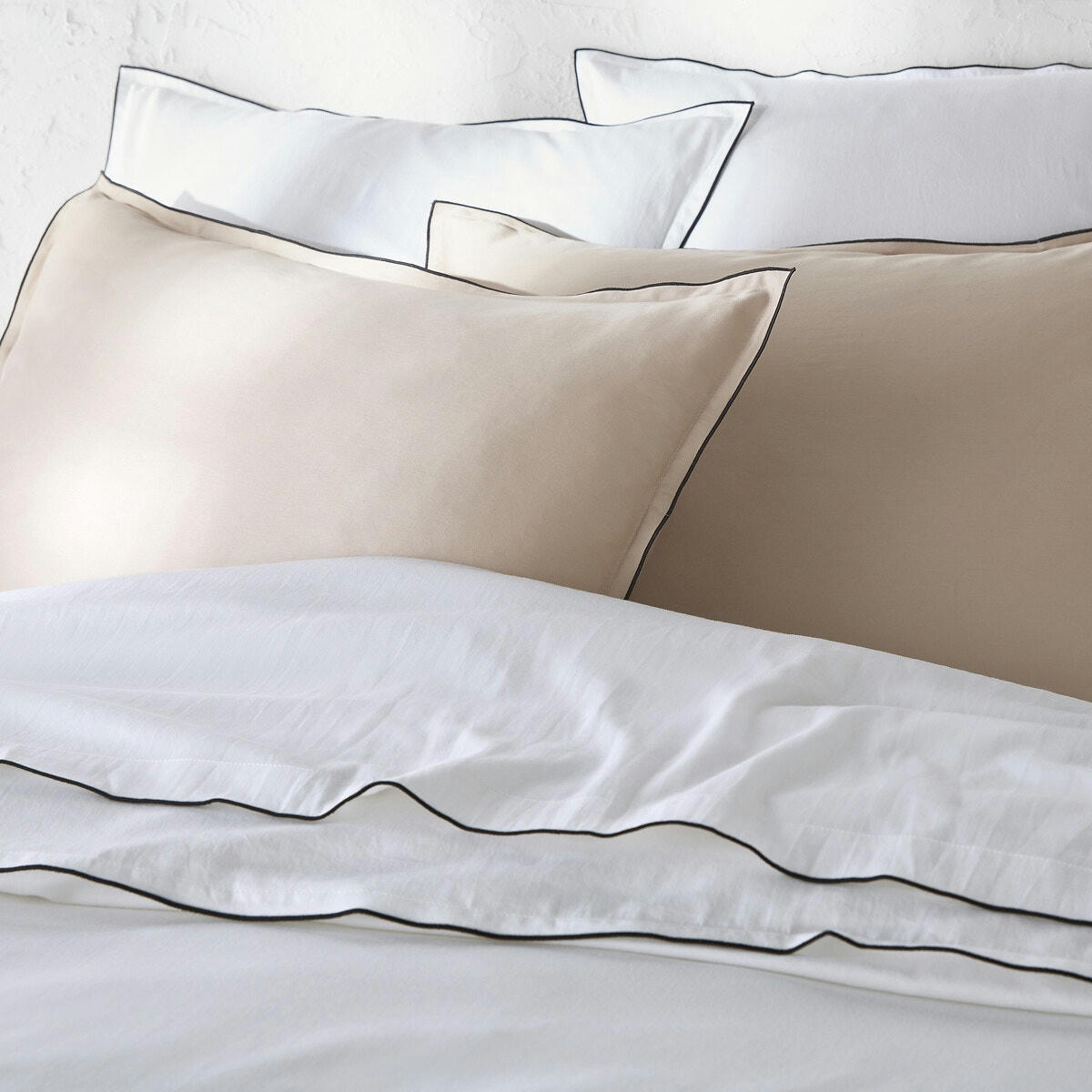 Housse de couette satin de coton lavé, Victor uni