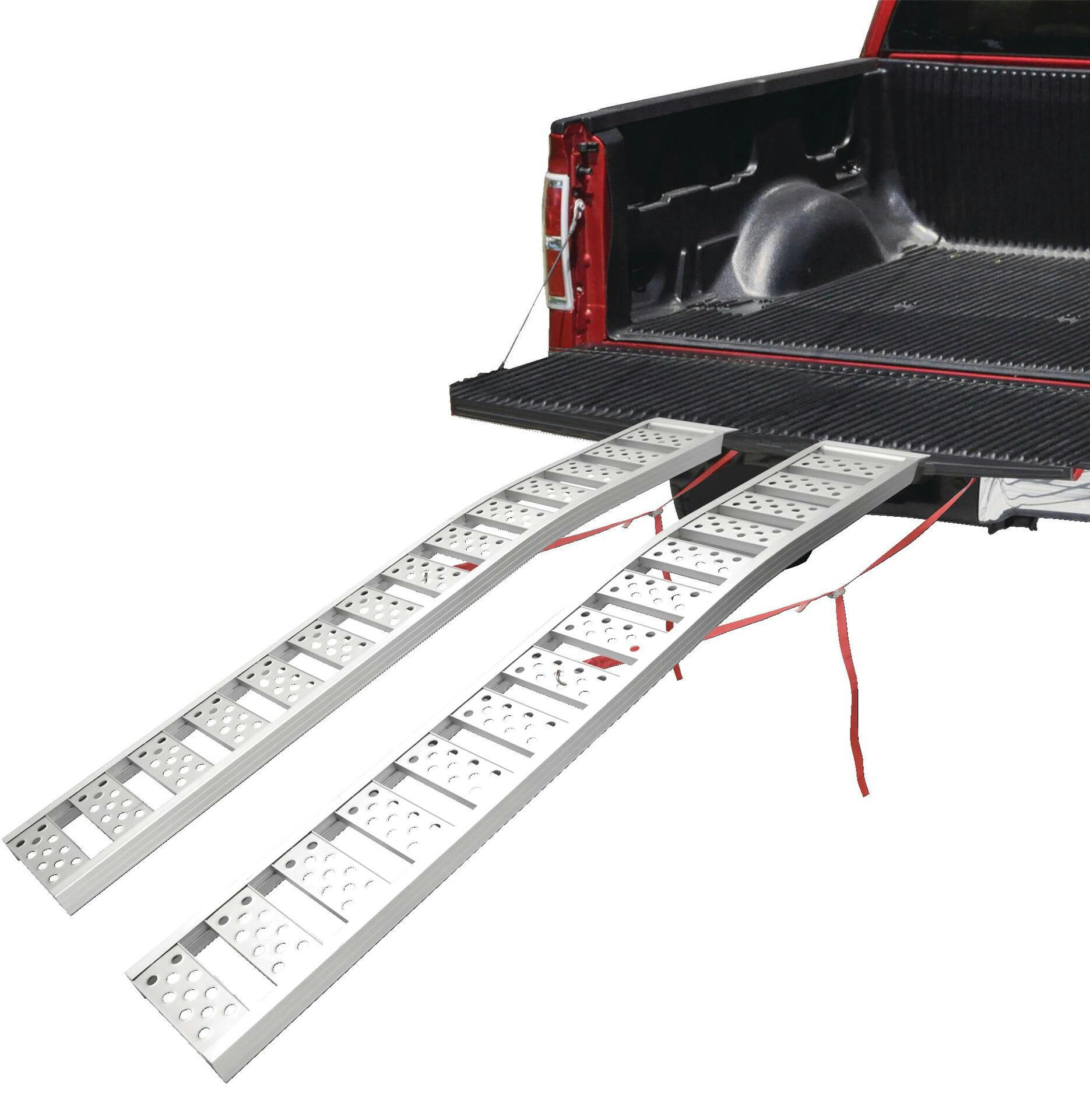 UTV/ATV Aluminum Loading Ramps Pair w/ Adjustable Straps, 90 x 12-in, 2-pc
