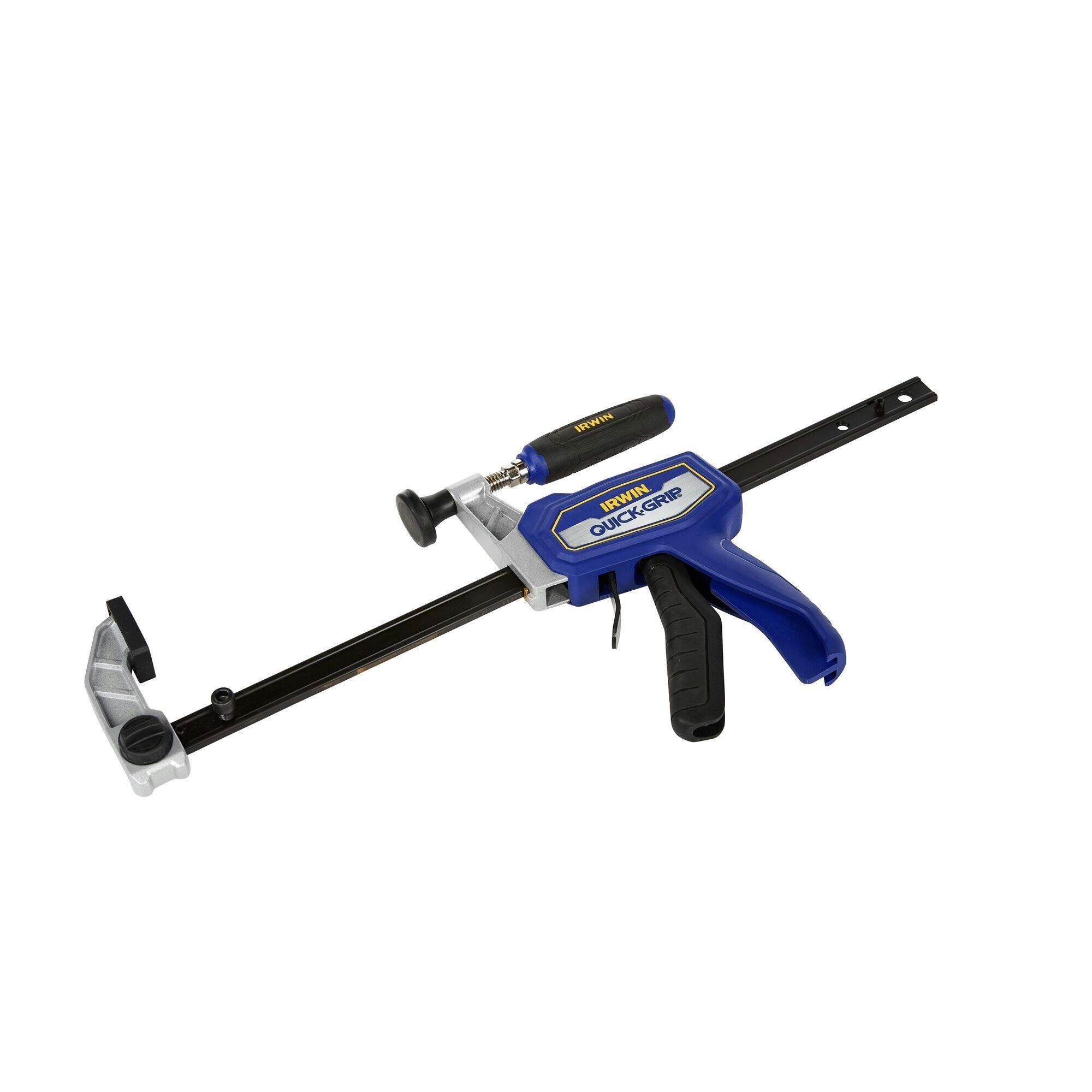Irwin 12-in 300-lb Hybrid Trigger Bar Clamp, One Handed