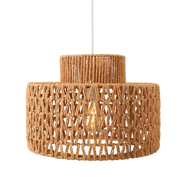Lampa wisząca biała RAFFLE 1xE27x15W wym: 165x40x40 cm Maxlight