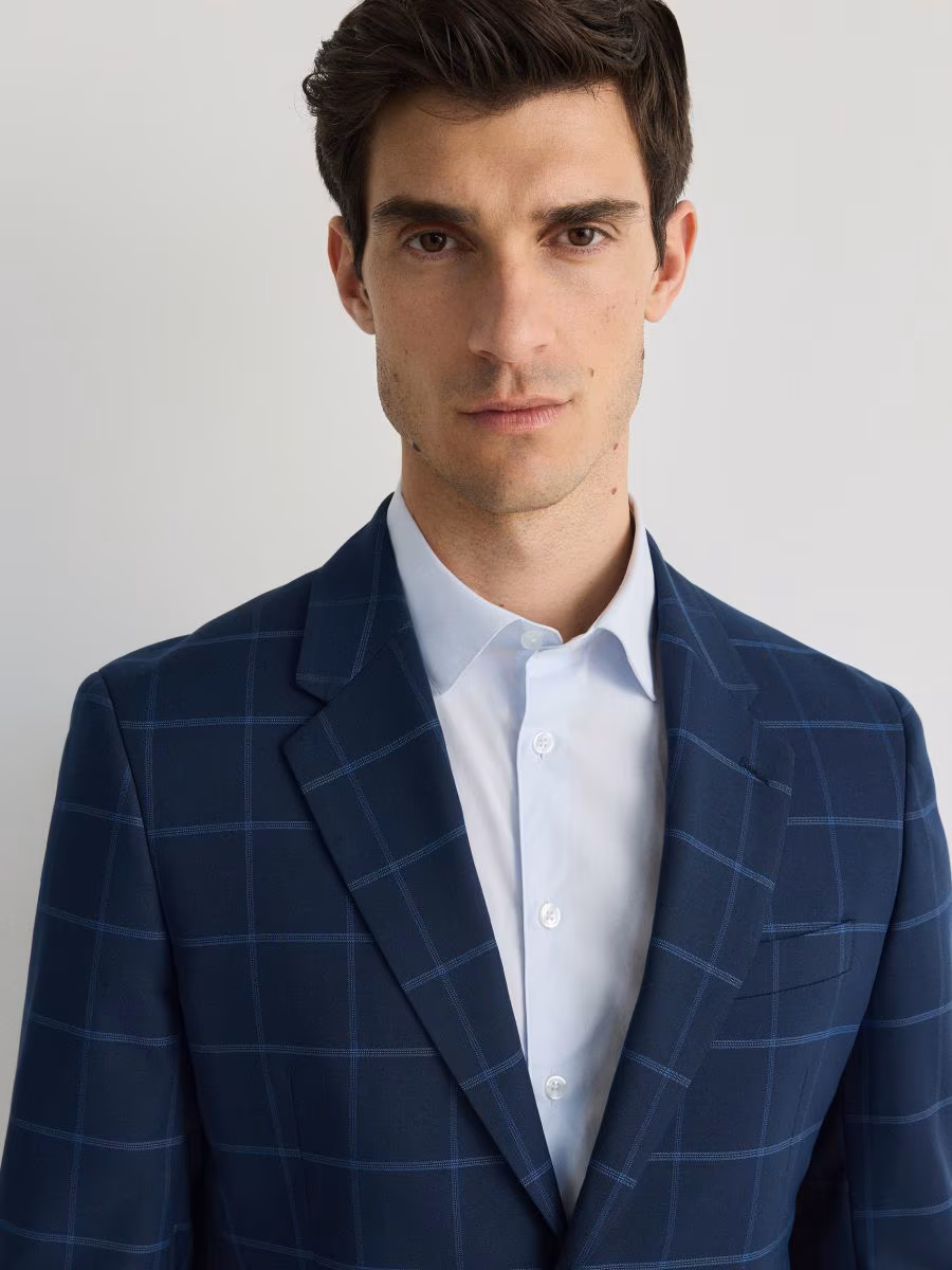 Check Slim Fit Blazer