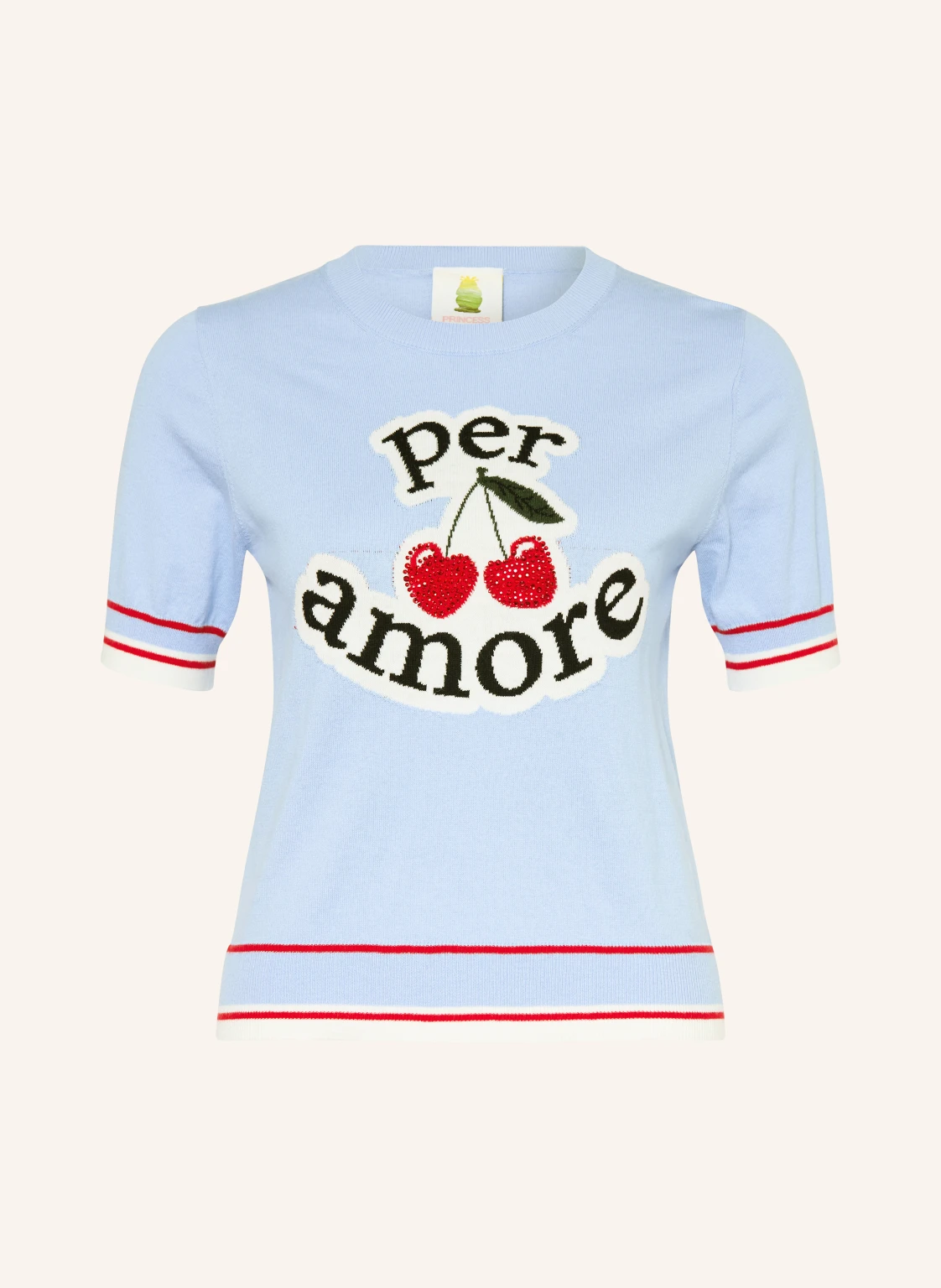 Princess GOES HOLLYWOOD Strickshirt mit Schmucksteinen