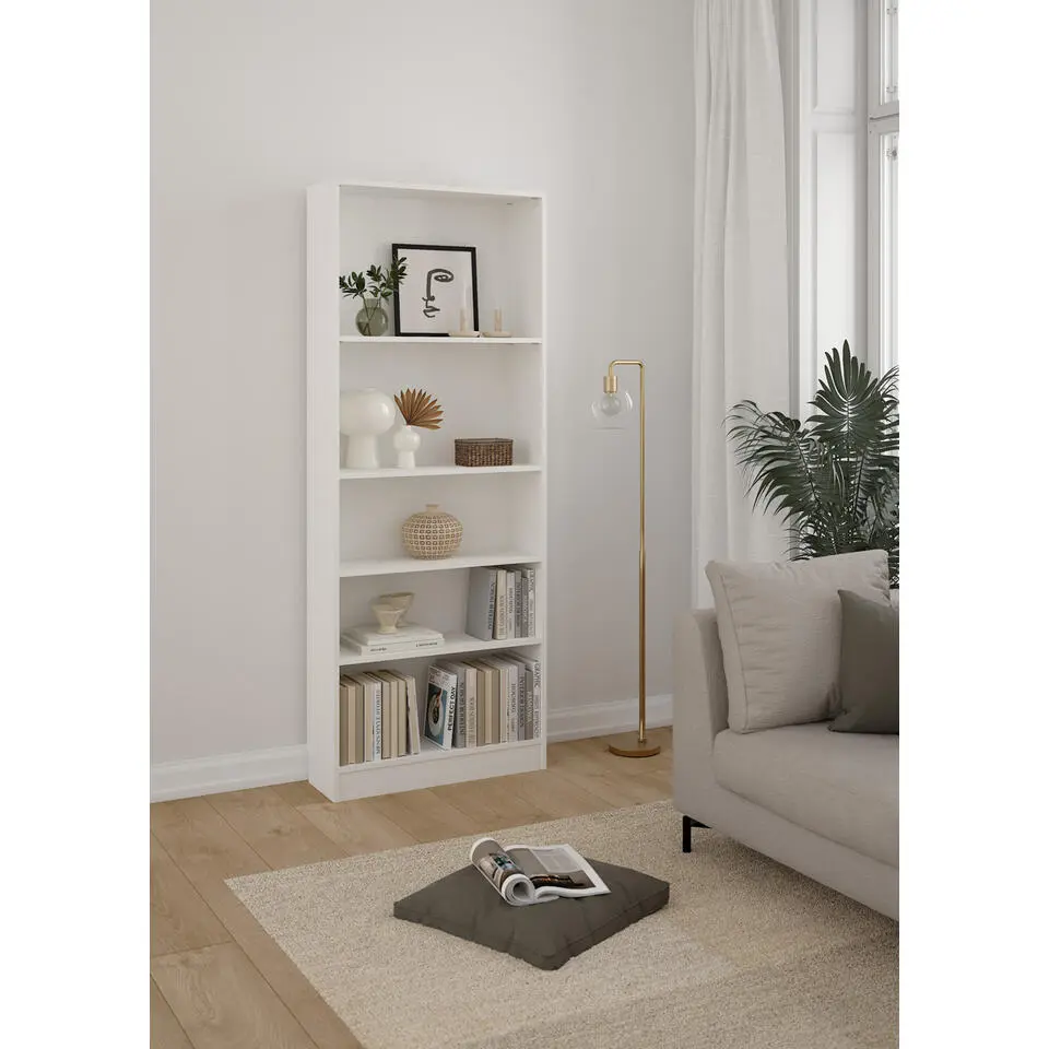 Boekenkast Wit - 80x203cm - Basic