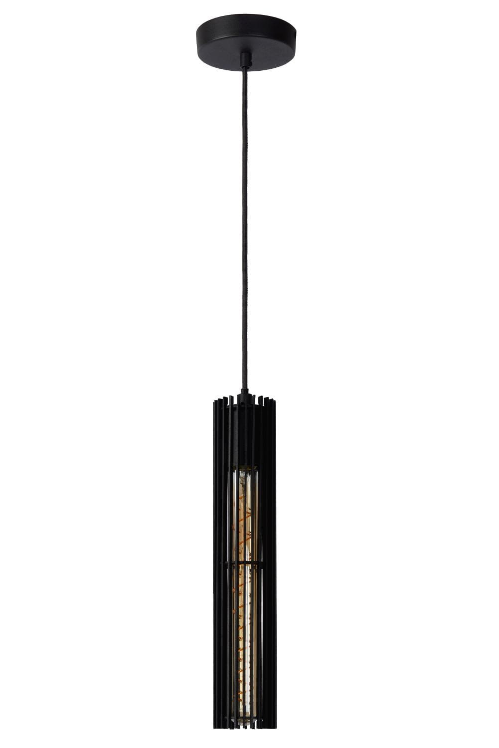 Lampa wisząca LIONEL czarna 1xE27x40W wym:150x6,5x6,5cm IP20 Lucide