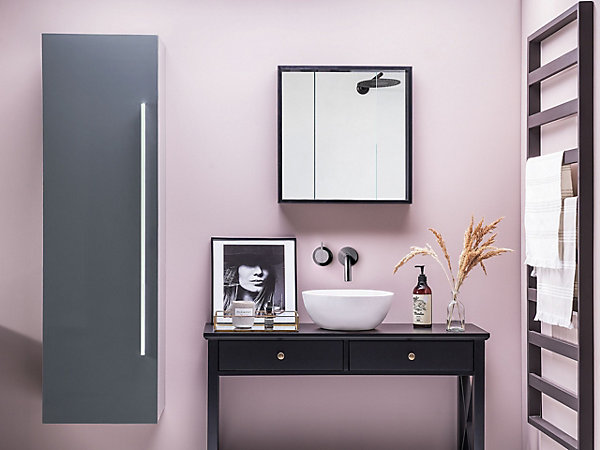 Meuble haut MATARO 40 cm 35 cm 132 cm Gris